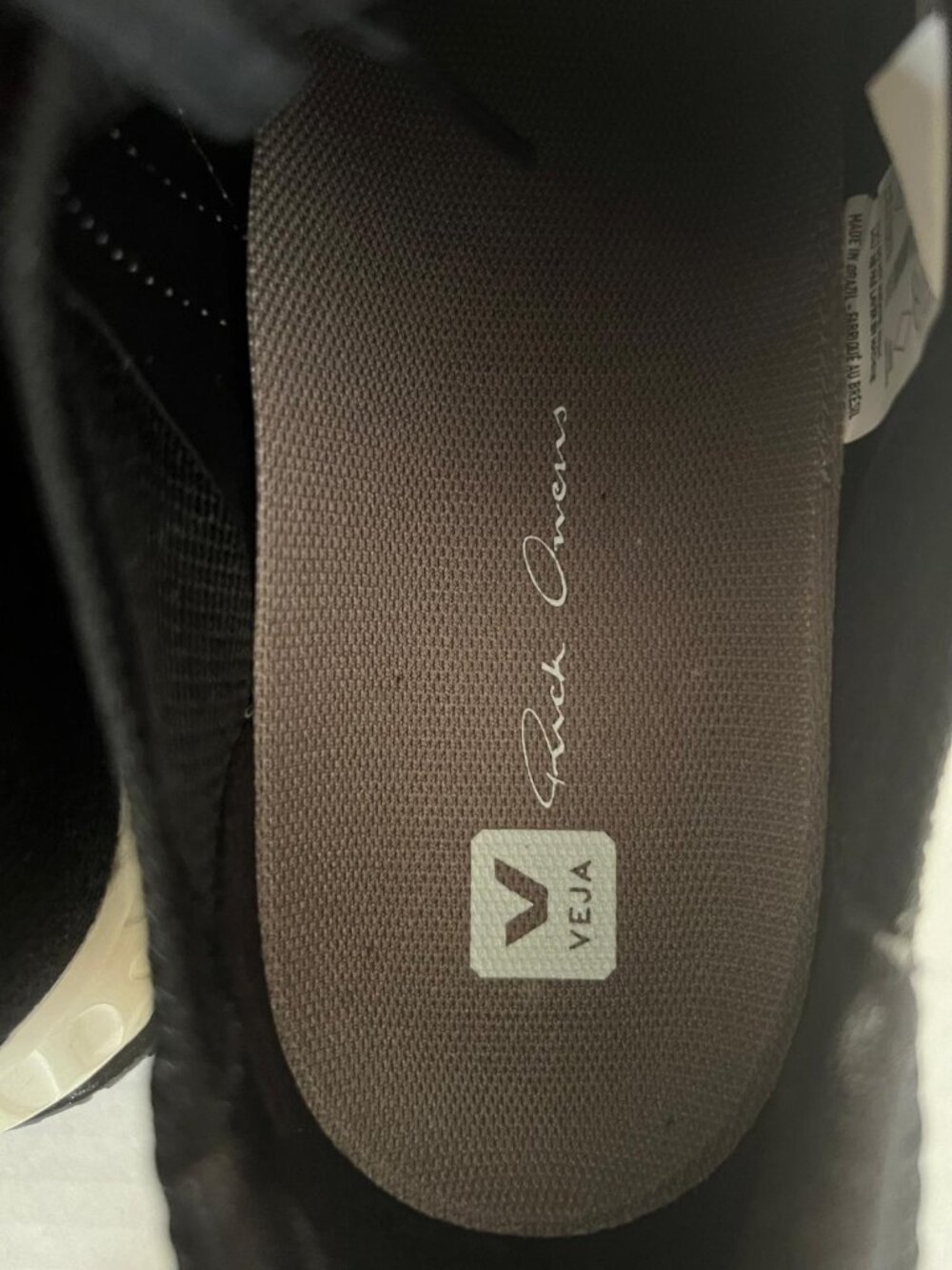 Veja x Rick Owens Performance Runner Sneakers | Black/Cream | US 9 / EU 42
